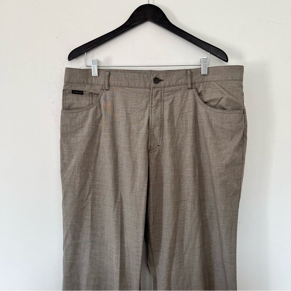 Alberto Ceramica Comfort Fit Dress Pants 38x31 Tan Stretch Travel Performance - Picture 10 of 10